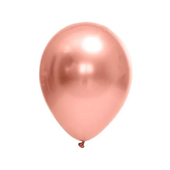 Imagem de Balão 12 Polegadas Cromado Rose Gold 24und Art Latex - Art-Latex