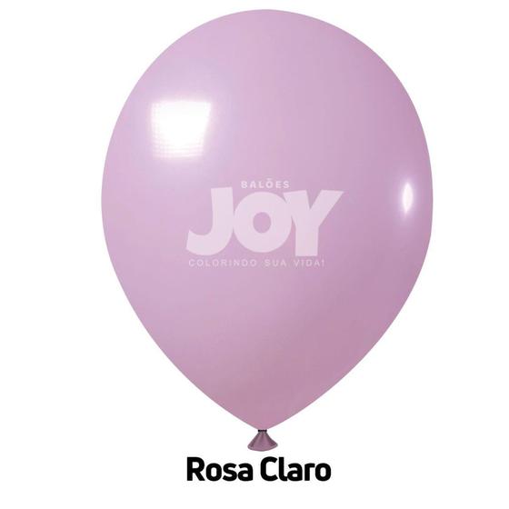 Imagem de Balao 14 liso rosa claro c/12 - joy - JOY BALOES
