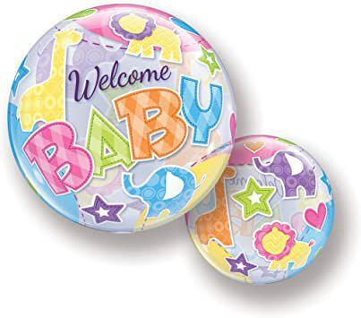 Imagem de Balao 22 bubble simples welcome baby animais coloridos 25860