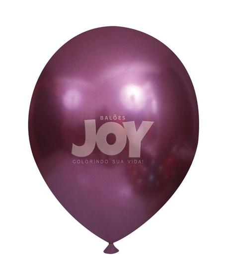 Imagem de Balao 5 Cromado Marsala C/25 Joy - JOY BALOES
