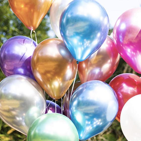 Imagem de balão 9 polegadas aluminio c/25 un Happy Day bexiga látex