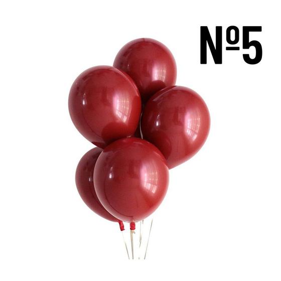 Imagem de Balão Bexiga Metalica Vermelho Nº5 Decoração - 25 Unidades - São Roque