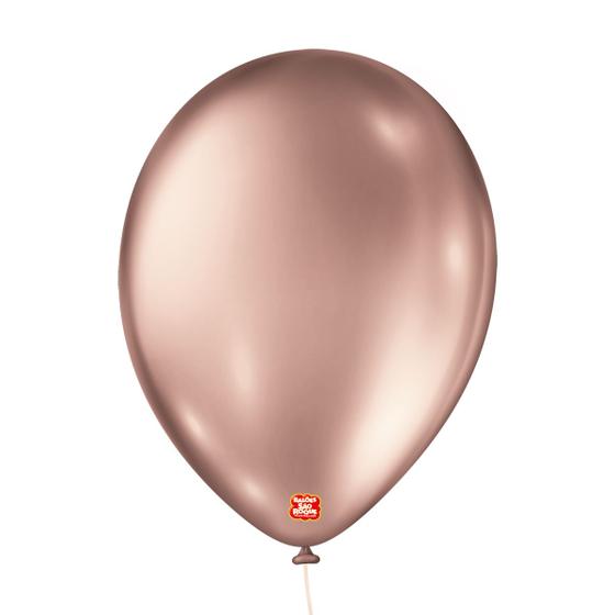 Imagem de Balão Bexiga Metalizada 25un Nº9" Várias Cores Festa