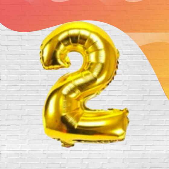 Imagem de Balão Bexiga Numerais Dourado 16 Polegadas Metalizado Premium - Decoração Festas, Eventos