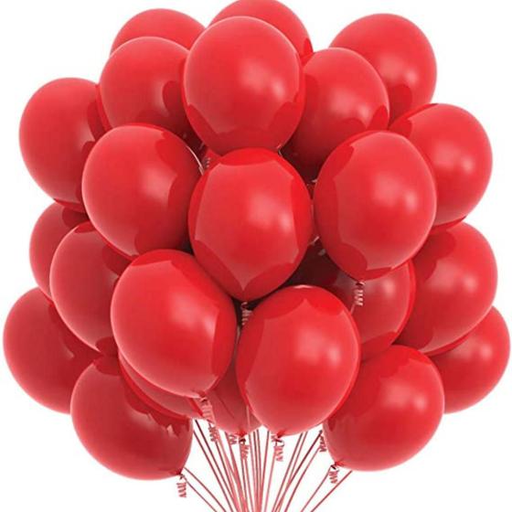 Imagem de Balão Bexiga para Festa Aniversário 9 polegadas 50 unidades