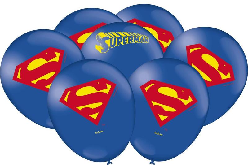 Imagem de Balão Bexiga Temática Superman Geek 25 Unidades - Festcolor