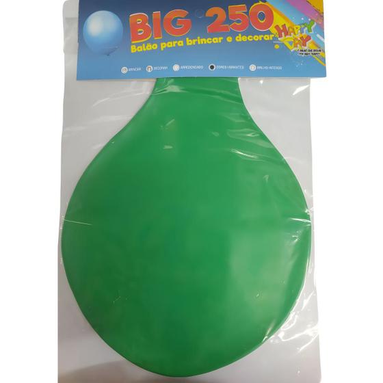 Imagem de Balão bola de aniversário bexiga bolão bexigão fat ball redondo big 250 liso gigante colorido festa diversão c/1 un - happy day - 25 polegadas