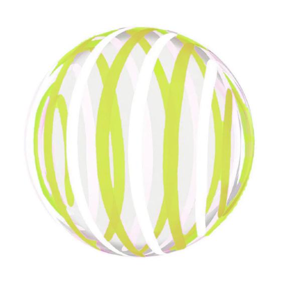 Imagem de Balão Bubble 20 Com Listras Coloridas