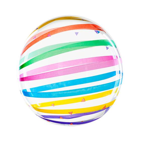 Imagem de Balão Bubble Estampado Listras Coloridas 18" 45cm