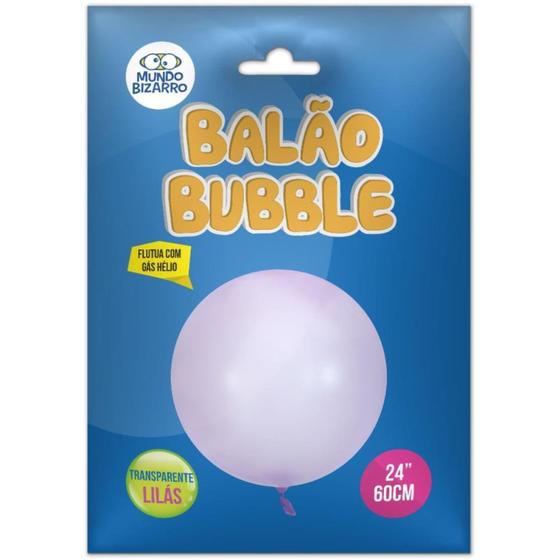 Imagem de Balao bubble lilas transparente 60cm - MUNDO BIZARRO