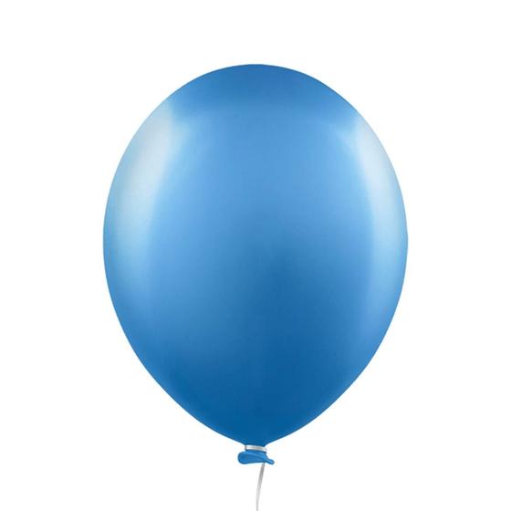 Imagem de Balão Cromado Alumínio Azul - 5 Polegadas - 25 Unidades