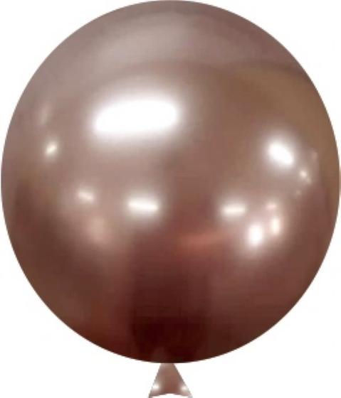 Imagem de Balão Cromado Alumínio Rose Gold N5 Happy Day 25 Unidades