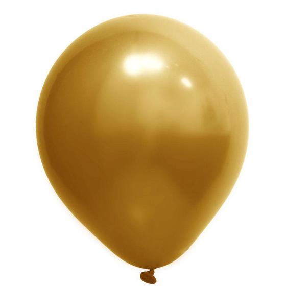 Imagem de Balão Cromado Ouro - 9 Polegadas - 25 Unidades - Art Latex