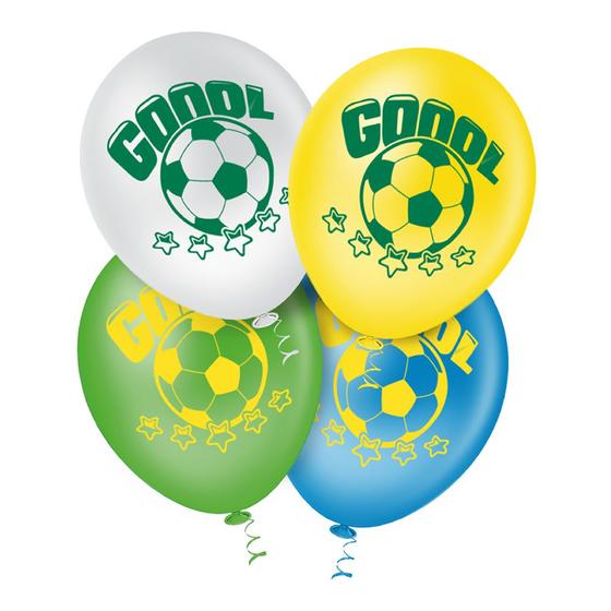 Imagem de Balão de Festa Estampado Gol Sortido - 10" 25cm - Pic Pic