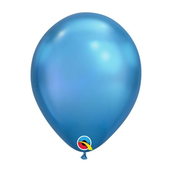 Imagem de Balão de Festa Látex Liso Chrome - Blue (Azul) - Qualatex - Rizzo