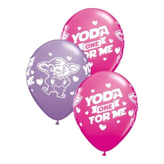 Imagem de Balão de Festa Látex Liso Decorado - Star Wars:Yoda One For Me! - 11" 27cm - 25 unidades - Qualatex Outlet - Rizzo