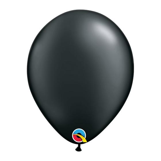 Imagem de Balão de Festa Látex Liso Pearl (Perolado) - Onyx Black (Preto Ônix) - Qualatex - Rizzo