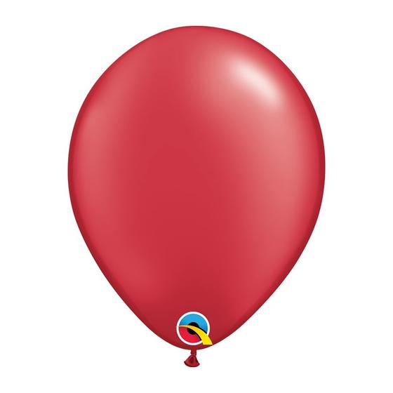 Imagem de Balão de Festa Látex Liso Pearl (Perolado) - Ruby Red (Vermelho Rubi) - Qualatex - Rizzo