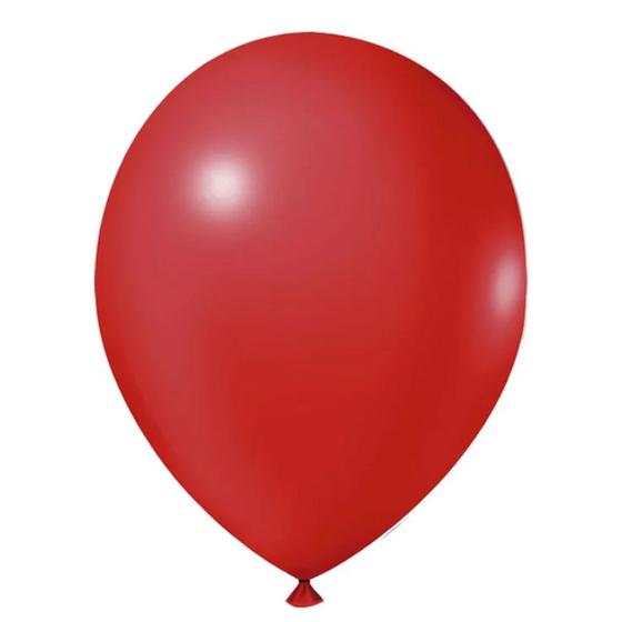 Imagem de Balão de Festa Látex Liso Vermelho nº9 23cm - 50 Un