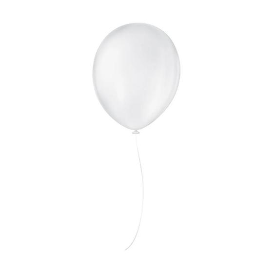 Imagem de Balão de Festa Liso - 7" 18cm - Branco Polar - 50 unidades - Balões São Roque