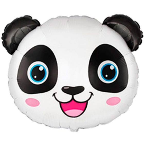 Imagem de Balão de Festa Metalizado 25'' 63cm - Panda Head - 1 unidade - Flexmetal - Rizzo