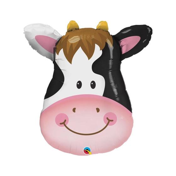 Imagem de Balão de Festa Microfoil 14" 35cm - Vaca Feliz - 1 unidade - Qualatex Outlet - Rizzo