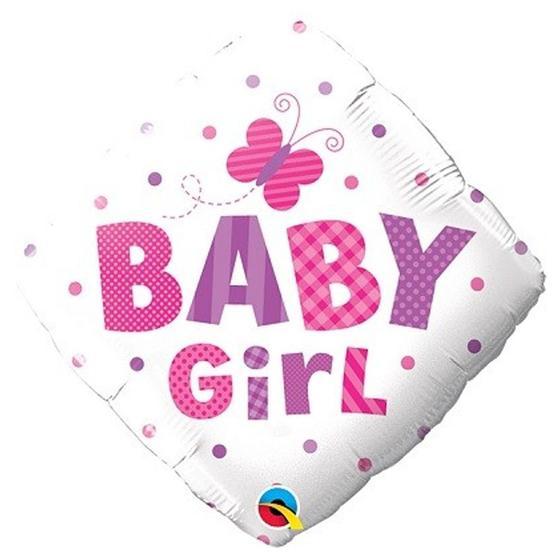 Imagem de Balão de Festa Microfoil 18" 45cm - Diamante Baby Girl - 1 unidade - Qualatex Outlet - Rizzo