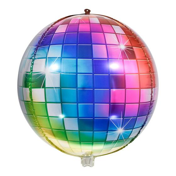 Imagem de Balão de Festa Microfoil 24'' 60cm - Globo Discoteca - 1 unidade - Make Mais - Rizzo