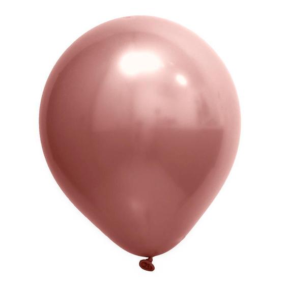 Imagem de Balão de Festa Redondo Profissional Látex Cromado - Rose Gold - Art-Latex - Rizzo Balões