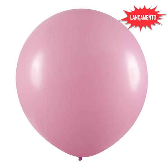 Imagem de Balão de Festa Redondo Profissional Látex Liso 24'' 60cm - Rosa - 3 unidades - Art-Latex - Rizzo