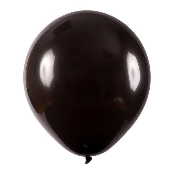 Imagem de Balão de Festa Redondo Profissional Látex Liso - Preto - Art-Latex - Rizzo Balões