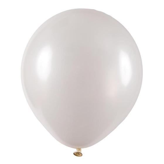 Imagem de Balão de Festa Redondo Profissional Látex Metal - Branco - Art-Latex - Rizzo Balões