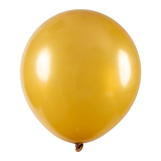 Imagem de Balão de Festa Redondo Profissional Látex Metal - Ouro - Art-Latex - Rizzo Balões