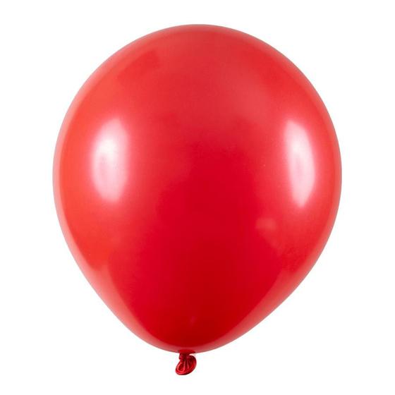 Imagem de Balão de Festa Redondo Profissional Látex Metal - Vermelho - Art-Latex - Rizzo Balões