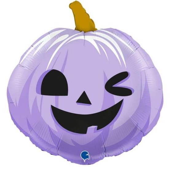 Imagem de Balão de Foil Abóbora Roxo  Halloween  22" (56 cm)