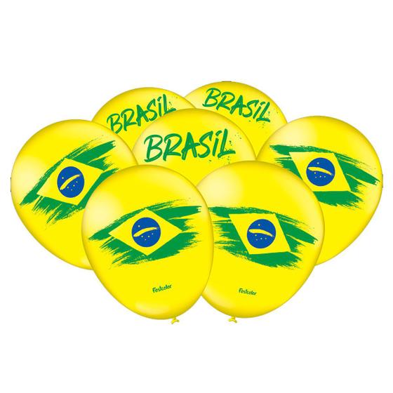 Balão Festa Decoração Brasil 2022 Amarelo Copa Do Mundo - Festcolor -  Balão/ Bexiga - Magazine Luiza
