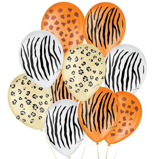 Imagem de Balão Festa Safari Látex 9 Polegadas 23Cm Com 25 Unidades