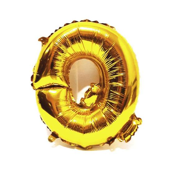 Imagem de Balão Letra Q Dourado Metalizado 40 Cm