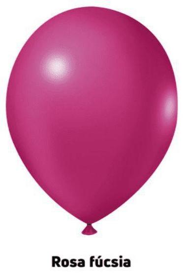 Imagem de BALÃO LISO REDONDO - JOY Nº 08 - ROSA FÚCSIA  - Pacote com 50 unidades - Balões Joy