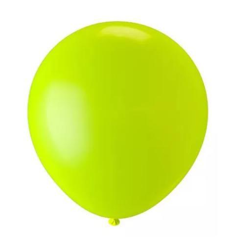Imagem de BALÃO LISO REDONDO - PIC PIC Nº16 - AMARELO NEON - Pacote com 12 unidades