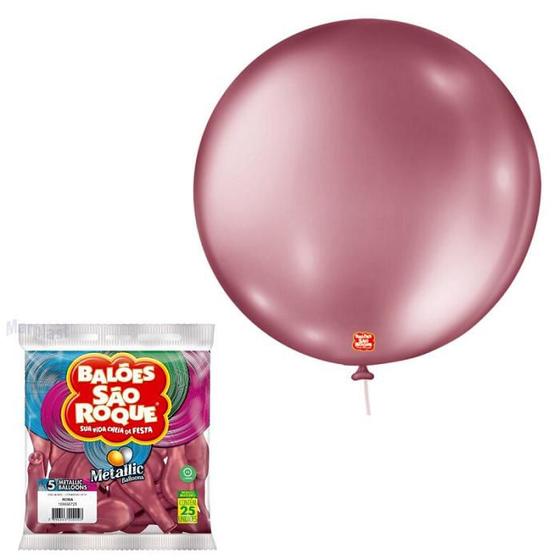 Imagem de Balão Metalizado Bexiga Aniversário Festa Cores nº5 c/ 25und