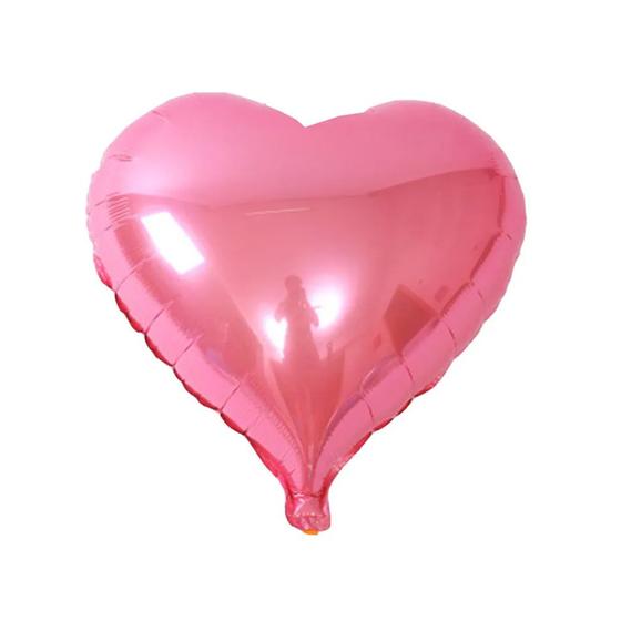 Imagem de Balão Metalizado Coração Rosa - 10 Polegadas