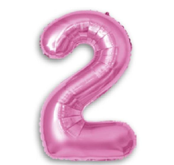 Imagem de Balão Metalizado Número 2 Pink 16" (40cm) - Make+