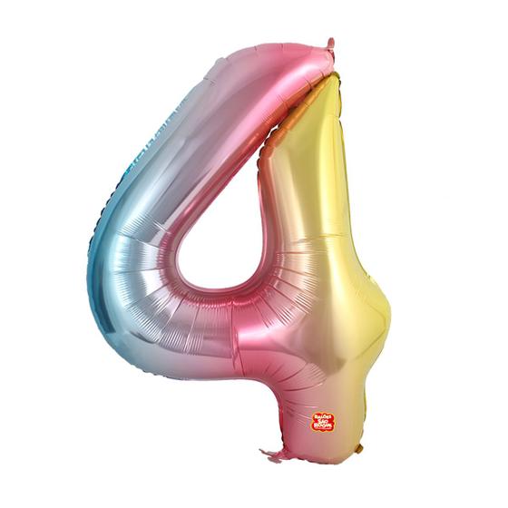 Imagem de Balão Metalizado Números 28" 70cm - Degradê Baby - 01 unidade