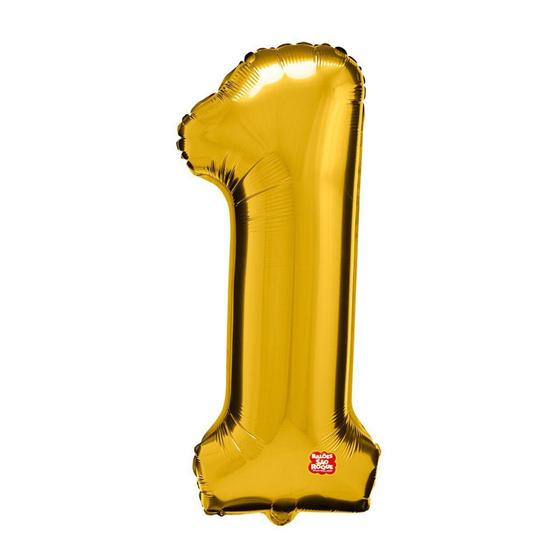 Imagem de Balão Metalizado Números 28" 70cm - Dourado - 01 unidade - Balões São Roque