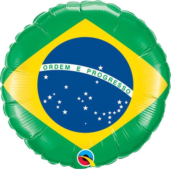 Imagem de Balao Metalizado Redondo Bandeira Do Brasil 18 Pol 19261