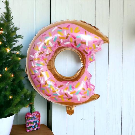 Imagem de Balão Metalizado Rosquinha Donuts 73cm Festa Decoração