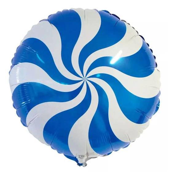 Imagem de Balão Microfoil Pirulito Azul - 1 unidade - 45cm (18'') - Balões São Roque - Rizzo