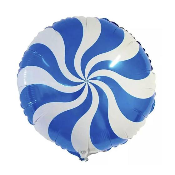 Imagem de Balão Microfoil Pirulito Azul - 18" 45cm - 1 unidade - Balões São Roque