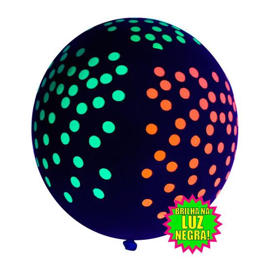 Imagem de Balão Neon Bolinha - Kit 10 Unidades